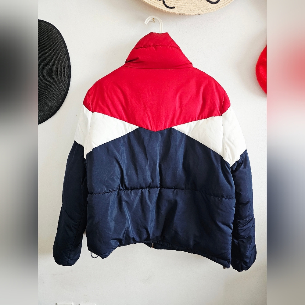 Love Tree Medium Red, White, and Blue Puffer Jacket - Picture 5 of 8